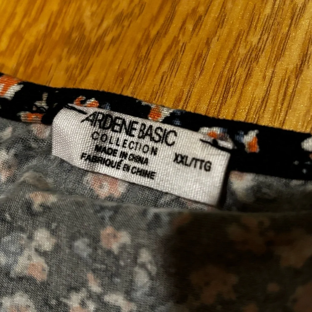 Ardene Black Floral Tank Top - Picture 2 of 2